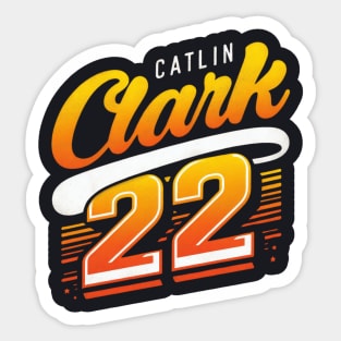 Caitlin Clark 22 Gradient colors Sticker